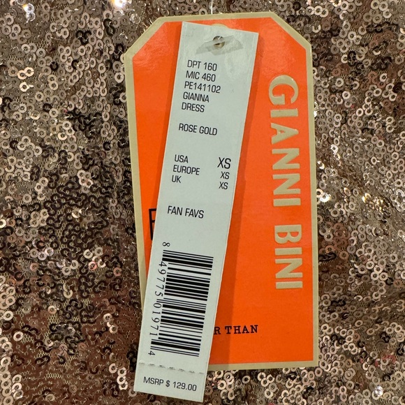 Gianni Bini Rose Gold Sequin Dress - Picture 3 of 3